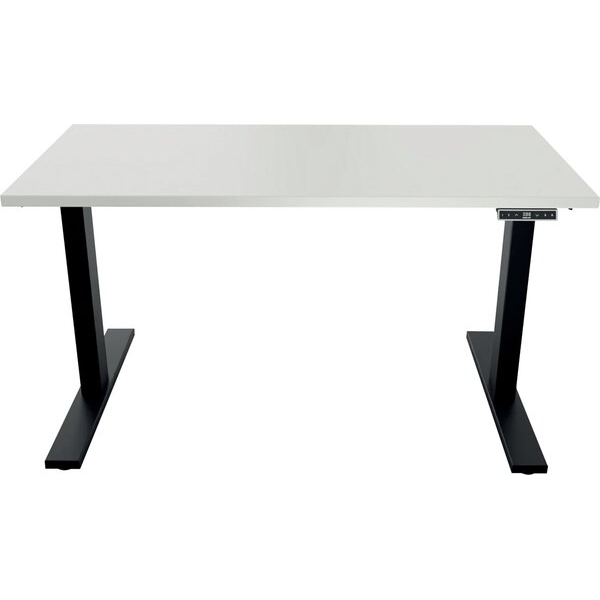 5020073995831 - Schreibtisch E-WonderTech elektrisch höhenverstellbar 655-1305cm (H) 160x60cm (BxT) rechteckig weiß   schwarz 50200739958