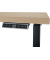 Schreibtisch E-WonderTech, elektrisch h&ouml;henverstellbar, 65,5-130,5cm (H), 160x60cm (BxT), rechteckig, ahorn / schwarz