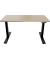 Schreibtisch E-WonderTech, elektrisch h&ouml;henverstellbar, 65,5-130,5cm (H), 160x60cm (BxT), rechteckig, eiche / schwarz