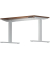 Schreibtisch E-WonderTech, elektrisch h&ouml;henverstellbar, 65,5-130,5cm (H), 160x60cm (BxT), rechteckig, nussbaum / verkehrswei&szlig;