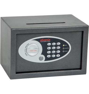 Tresor SS0801ED Vela Deposit 10 l 6,5kg graphitgrau mit Elektronikschloss Stahl