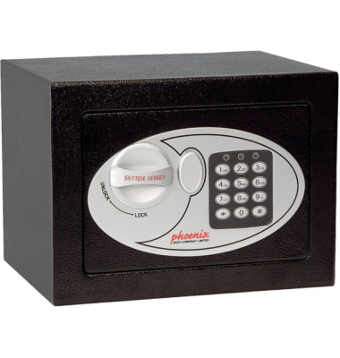 Tresor SS0721E Home & Office 5 l 4kg schwarz mit Elektronikschloss Stahl