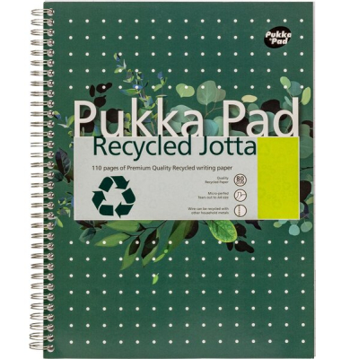 Collegeblock RCA4/110-3, liniert / liniert, A4, 80g, gr&uuml;n, 55 Blatt