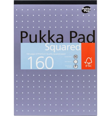 Briefblock REFSQD, Lineatur 22 / kariert, A4, 80g, lila, 80 Blatt