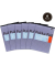 Briefblock REFSQD, Lineatur 22 / kariert, A4, 80g, lila, 80 Blatt