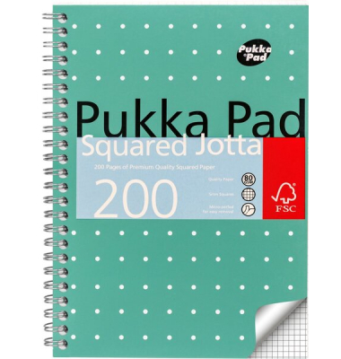 Collegeblock JM021SQ, kariert / kariert, A5, 80g, blau, 100 Blatt