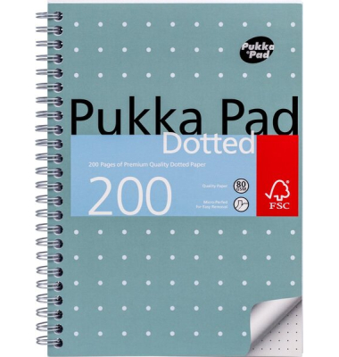 Collegeblock JM021DOT, punktiert, A5, 80g, graublau, 100 Blatt