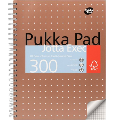 Collegeblock 7019-METSQ, kariert / kariert, A4, 80g, braun, 150 Blatt