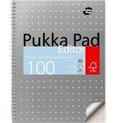 Collegeblock EM003SQ, kariert / kariert, A4, 80g, grau, 50 Blatt