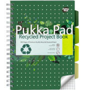 Notizbuch 6052-RECSQ, Recycled, gr&uuml;n, B5, kariert, 80g, 100 Blatt / 200 Seiten