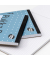 Briefblock 6468-METSQ, Lineatur 5 / kariert, A5, 80g, blau, 80 Blatt
