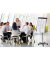 Flipchart, EA4822016, 70x100cm (BxH), silber, mit Rollen, mit 1 Seitenarm