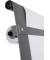 Flipchart, EA4822016, 70x100cm (BxH), silber, mit Rollen, mit 1 Seitenarm