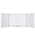 Whiteboard klappbar Maya Trio, TR02030207170, 120/240x90cm, emailliert, Aluminiumrahmen