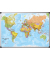 Landkartentafel Welt, MAP0100802, 120x90cm, lackiert, Aluminiumrahmen