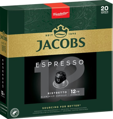 Jacobs Kapseln Espresso, Intensität 12, 20 Kapseln Jacobs Kapseln Espresso, Intensität 12, 20 Kapseln