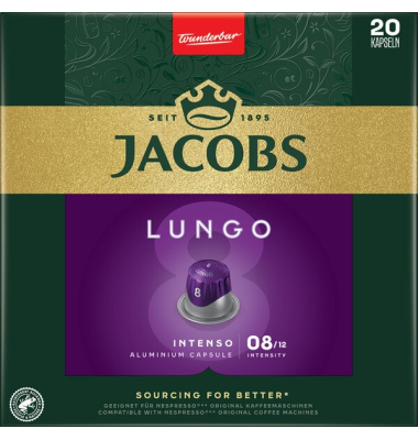 Jacobs Kapseln Lungo, Intensität 8, 20 Stück