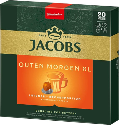 Jacobs Kapsel GutenMorgen XL Intense, 20 Stück