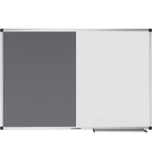 Kombitafel Unite, 7-108743, 90x60cm, Filz + Metall, Aluminiumrahmen