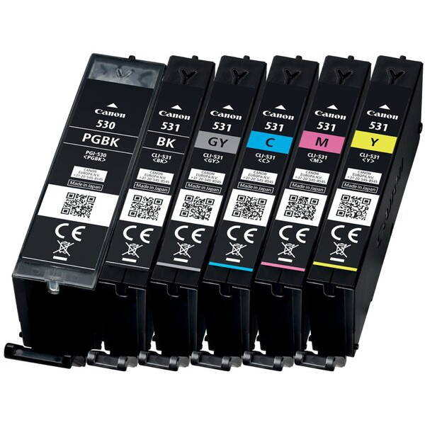 8714574683126 - Tintenpatrone Multipack PGI-530 und CLI-531 plus Papier für Drucker 1 x 185 ml  5 x 85 ml fotoschwarz schwarz cyan