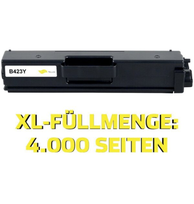 New Build Toner, ersetzt Brother TN-423Y, ca. 4.000 Seiten, gelb