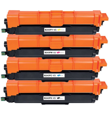 New Build Toner, Multipack, ersetzt Brother TN-243CMYK, ca. 4 x 1.000 Seiten, BK/C/M/Y