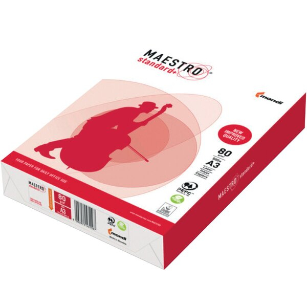 9003974030500 - Kopierpapier Maestro Standard Plus DIN A3 80gqm weiß Weißegrad 161 CIE Packung à 500 Blatt 9003974030500 Igepa Group 9003974030500 - Kopierpapier Maestro Standard Plus DIN A3 80gqm weiß Weißegrad 161 CIE Packung à 500 Blatt 9003974030500 Igepa Group