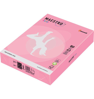 Kopierpapier Maestro 9417-PI25B80B rosa A3 80g