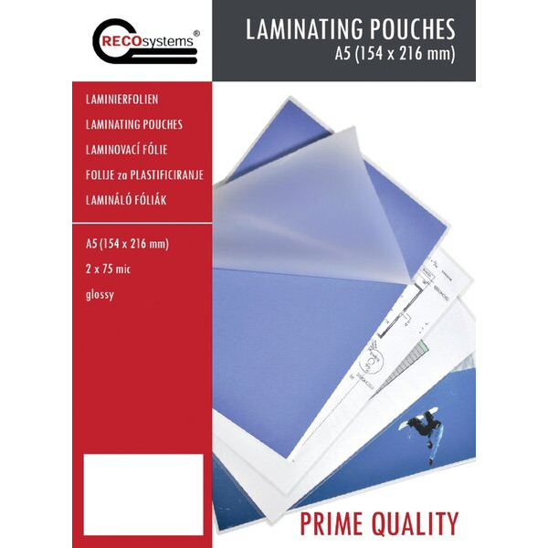 9009420001452 - Laminierfolien 154 mm x 216 mm DIN A5 Stärke 2 x 75 Micron glänzend 9009420001452 100 Stück 9009420001452 - Laminierfolien 154 mm x 216 mm DIN A5 Stärke 2 x 75 Micron glänzend 9009420001452 100 Stück