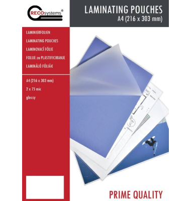 Laminierfolien Prime Quality RK1805077, A4, 216x303mm, glänzend