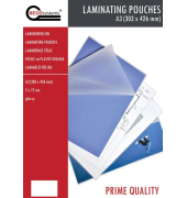 Laminierfolien Prime Quality RK1805150, A3, 303x426mm, 75mic x2, glänzend Laminierfolien Prime Quality RK1805150, A3, 303x426mm, 75mic x2, glänzend