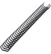 Drahtkamm, DIN A4, Teilung 2:1, 23 Ringe, Durchmesser 12,7 mm, schwarz