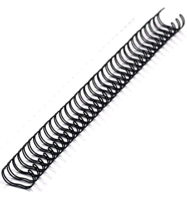 Drahtkamm, DIN A4, Teilung 2:1, 23 Ringe, Durchmesser 12,7 mm, schwarz