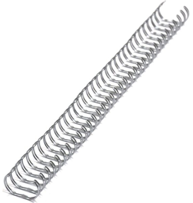 Drahtkamm, DIN A4, Teilung 2:1, 23 Ringe, Durchmesser 12,7 mm, silber