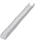 Drahtkamm, DIN A4, Teilung 2:1, 23 Ringe, Durchmesser 12,7 mm, silber