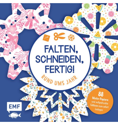 Bastelblock für Kinder mit 88 fröhlich-bunten Papieren