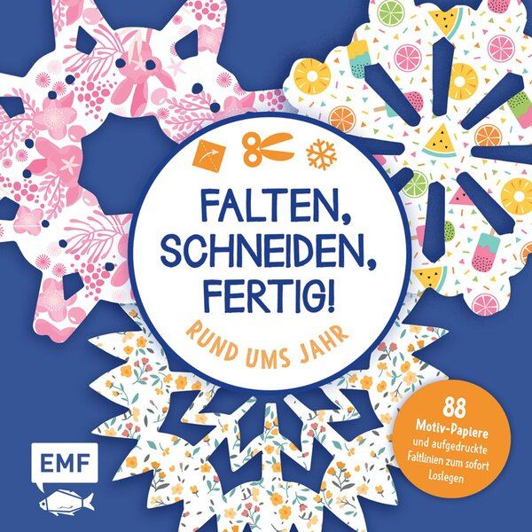 9783745917543 - Bastelblock für Kinder mit 88 fröhlich-bunten Papieren 9783745917543 Edition Michael Fischer