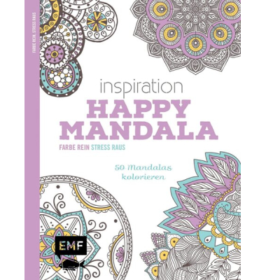 Inspiration Happy Mandala, Malbuch für Erwachsene