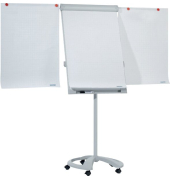 Flipchart PRO Deluxe, FC81, 67x95cm (BxH), wei&szlig;, ohne Rollen, mit 2 Seitenarmen