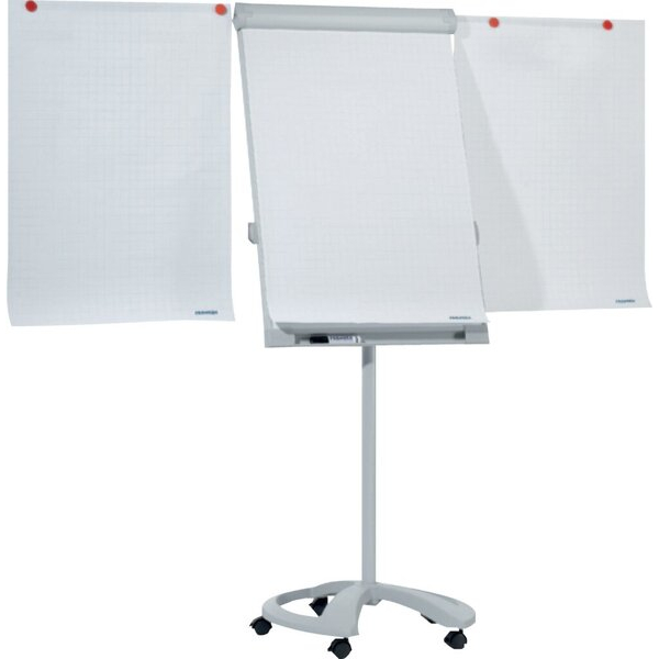 4255704325195 - Flipchart PRO Deluxe Mobil mit Laufrollen und 2 Seitenarmen  4255704325195 Franken