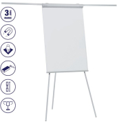 Flipchart ECO, F2100/N, 68x70cm, hellgrau, ohne Rollen, mit 2 Seitenarmen