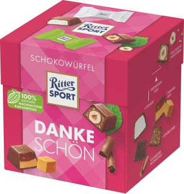 Ritter Sport Schokowürfel Dankeschön 22er Geschenkverpackung 