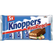 Knoppers NussRiegel 5x40g 5 einzeln verpackte Waffelriegel 