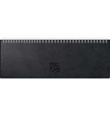 Tischkalender Kunstleder quer schwarz