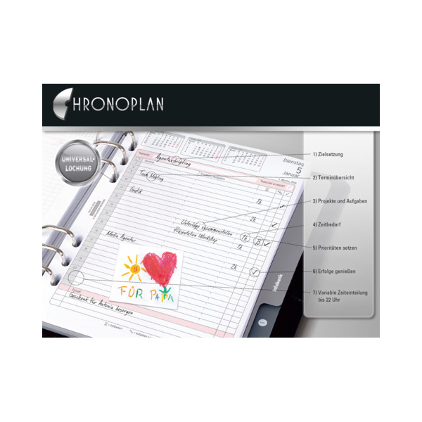 4004182088470 - Kalendereinlage 50507 Kalendarium 1 Jahr   2 Seiten  4004182088470 Chronoplan