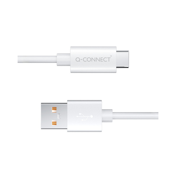 Q-connect Ladekabel USB-C 3.1USB-A 3.0 1,2m weiß 5705831170452 Q-connect