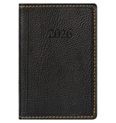 Taschenkalender Kunstleder schwarz