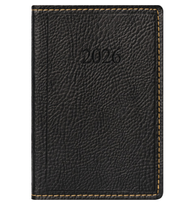 Taschenkalender Kunstleder schwarz