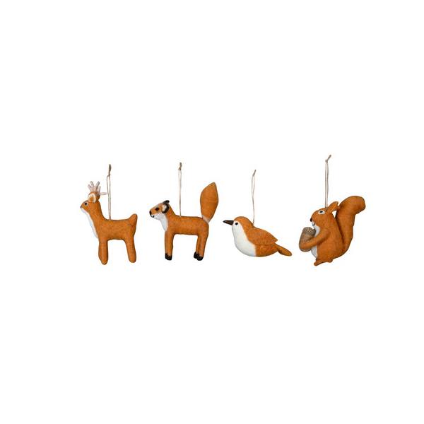 8 Stück Alpedia Weihn. Behang Tiere Filz braun sortiert 4060706222461 Head