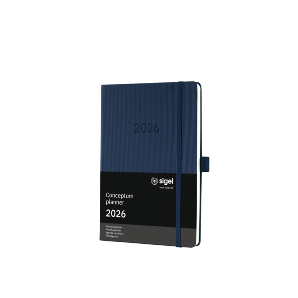 4004360773112 - Buchkalender C2662 Conceptum dunkelblau 2 Seiten   1 Woche  (ca A5) 2026 4004360773112 Sigel